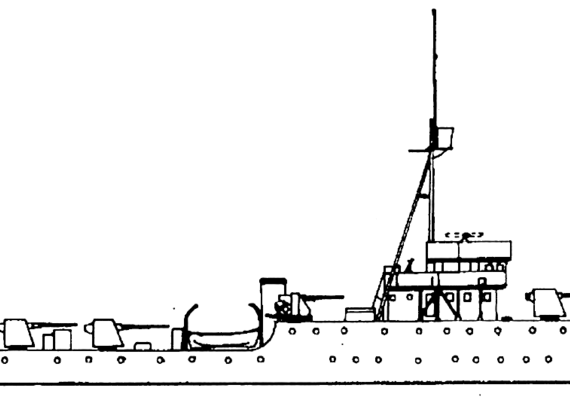 Корабль Россия - Lenin [ex Kars Gunboat] (1945) - чертежи, габариты, рисунки